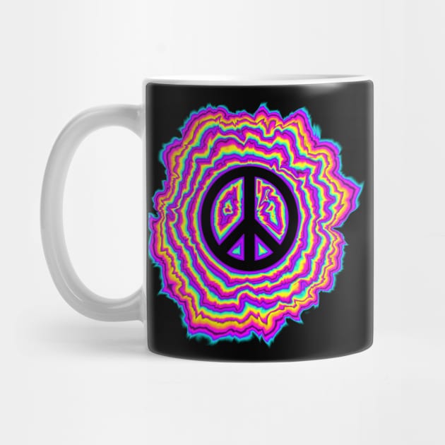 psychedelic transparent pink peace sign by DrewskiDesignz